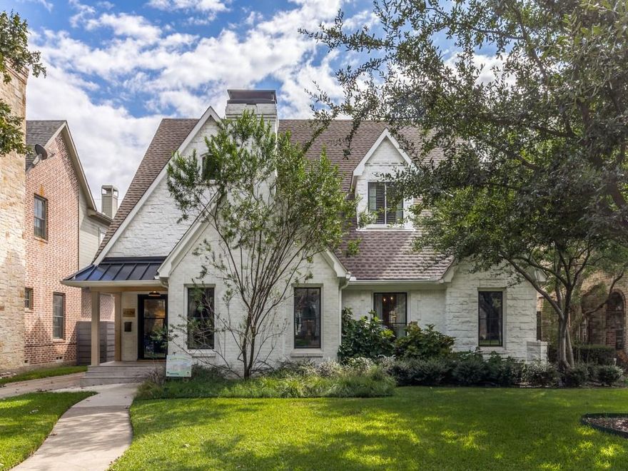 Don't miss this renovated University Park home in Hyer Elementary. The home's transitional design blends modern & classic elements, highlighted by a 500 sqft screened-in porch. Inside, bask in natural light that accentuates an open living room & remodeled kitchen with marble counters & stainless appliances & complimented by a convenient butler's pantry with built-in refrigerator. New windows & steel doors, installed in 2019, enhance aesthetics & energy efficiency. The true gem is the modern yet rustic screened-in porch with a cozy sitting area anchored by a beautiful brick fireplace as well as a bar, grill, refrigerator, and kegerator. It's the perfect spot for Texas weather enjoyment & entertaining. All bedrooms are up, generously sized, with 2 sharing a Jack & Jill bath. The primary bedroom features vaulted ceilings, large master bath with separate vanities, separate tub-shower & walk-in closet.  The low-maintenance turf backyard provides a year-round space for outdoor activities.