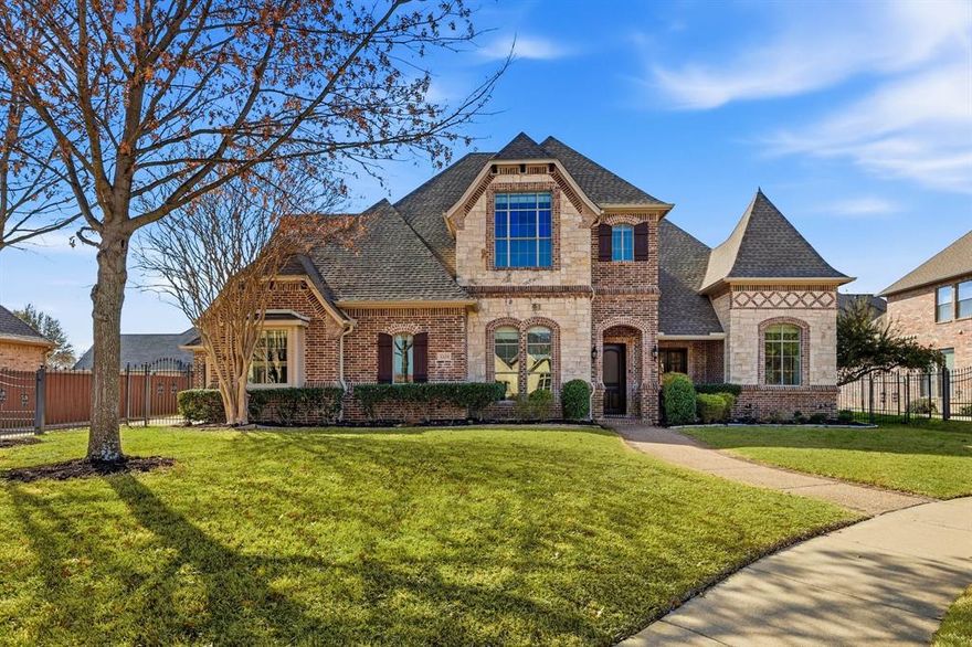 Welcome Home to this beautifully refreshed home on a quiet cul-de-sac. Zoning to the highly sought-after Southlake Carroll Schools, this home offers an exceptional blend of comfort and functionality. Just updated with fresh Paint and new Carpet throughout, this gorgeous home is Move-In-Ready for its next owners. Peacefully situated with gorgeous curb appeal, this home welcomes with a lovely Foyer, elegant Dining Room for holiday celebrations, Living room with a soaring 20' ceiling and impressive fireplace, plus a private Executive Study with french doors providing access to the charming front courtyard. Enter the spacious and inviting Great Room with an open floor plan to the Kitchen, Breakfast and Family rooms creating an ideal setting for everyday living and entertaining. The well-appointed Kitchen boasts granite countertops, a walk-in Pantry, abundant cabinetry, and access to the dedicated Wine storage area and Butler’s pantry, perfect for hosting gatherings with ease. Retreat to the private Primary Suite featuring brand new carpeting and paint, generous spa bath and large walk-in closet. The secondary Bedroom Suite is also located on the 1st floor on the opposite side of the home. Upstairs you find two additional Ensuite Bedrooms, a large Game room, plus a dedicated Media Room with bonus space. Recent 2026 Updates include fresh interior paint, new carpet, and new recessed (canned) lighting. Step outside to the beautiful outdoor living space featuring a covered Patio with an exposed brick fireplace, sparkling Pool with attached Spa, and plenty of room for entertaining or relaxing in privacy. This home combines thoughtful design, functional living spaces, an unbeatable location close to town and commuting, and zoning to Southlake Carroll schools. Move-In Ready for Immediate Occupancy!!!!