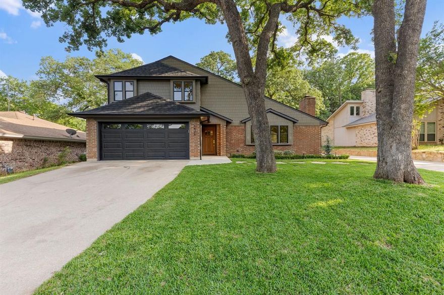 A design-forward retreat tucked along Tiffany Forest, offering a thoughtful layout and seamless indoor-outdoor living.

Located in the highly sought-after Grapevine-Colleyville ISD, this residence is designed to balance clean, elevated interiors with a layout that functions effortlessly for everyday living. The main-level primary suite offers both privacy and convenience, while multiple living areas provide flexibility without sacrificing flow.

Inside, the home showcases a timeless finish with a cohesive material palette and understated custom detailing carried throughout.
The home is centered around multiple distinct outdoor environments—a fully turfed inner yard with a putting green, hot tub, a beautifully lit patio ideal for evening entertaining, and an upper-level balcony. A separate fenced grass yard adds additional versatility for pets, play, or a future pool.
Set on a well-sized lot with mature trees, the property offers both privacy and a sense of established character that’s difficult to replicate.
A detached garage building with additional fenced parking creates a rare advantage—well-suited for a home office, gym, guest accommodations, or private workspace. This is complemented by two driveways and an attached front-facing garage, offering maximum functionality.

Ideally positioned just minutes from Southlake Town Square, Historic Main Street Grapevine, DFW International Airport, and Grapevine Lake.

Owner is a licensed real estate agent.