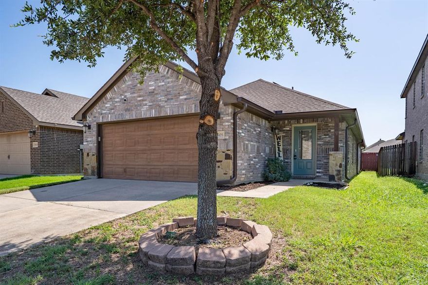 Welcome to this charming 3-2-2 situated in the gated community of the Shores of Lake Arlington.  As you enter the home through the new front door, you will immediately be welcomed by a bright and open floorplan.  The kitchen is a chef's dream with abundant counter space for prep and presentation, white cabinetry, and a walk in pantry.  The quartz countertops and stainless steel appliances give the kitchen a crisp feel.  The oversized primary suite features an updated ensuite with a walk in shower, decorative tile, double sink and updated lighting.  The secondary bedrooms are split from the primary and are of a nice size with large closets.  After a long day, step out back to the relaxing covered patio.  A definite must see.  Buyer and Buyers agent to verify all information. Survey is available. Solar panels have transferrable financing to the new owner, but the buyer must qualify for the financing. Owner will not remove the solar panels.  please call listing agent for information related to the solar panels.  Please see the transaction desk for offer instructions and solar panel information.