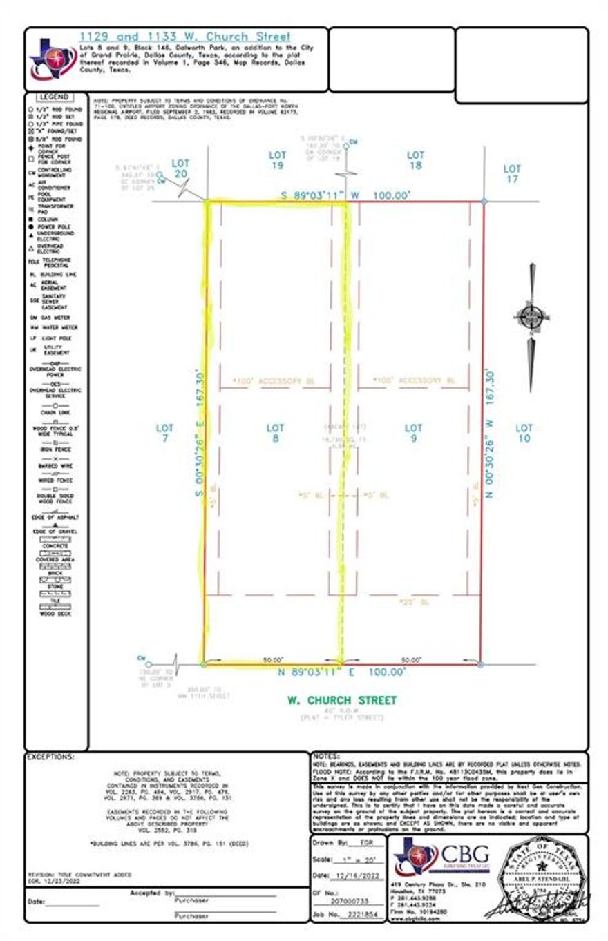 Discover an excellent opportunity to build in the heart of Grand Prairie! This spacious lot at 1129 W Church St offers prime visibility and convenient access to major roadways, including Hwy 161, I-30, and Carrier Pkwy. Surrounded by established neighborhoods and close to shopping, dining, schools, and The Epic recreational district, this property is perfect for a new home or potential investment development. Ideal for builders or investors looking for a high-growth area near the Epic, Grand Prairie Premium Outlets, and major commuter routes. Don’t miss this exceptional opportunity in a fast-developing corridor!