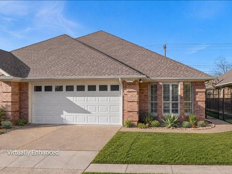 Affordable 55+ Golf-Cart Lifestyle Near Harbor Lakes Country Club! Rare opportunity in a newly designated 55+ townhome community with only approximately 20 residences tucked along a quiet horseshoe-shaped street where homes seldom become available. Many residents have enjoyed living here for years, adding to the peaceful, established atmosphere that makes this community so special. Now vacant and ready for move-in. Some listing photos include prior furnishings.

Ideally located less than 10 minutes by golf cart to Harbor Lakes Country Club and just minutes from Granbury’s historic downtown square, shopping, dining, entertainment, lake activities, and medical conveniences, this beautifully maintained townhome offers the perfect blend of comfort, convenience, and low-maintenance living.

Inside, you’ll find vaulted ceilings, recessed lighting, a fireplace, a built-in china hutch, granite countertops, stainless steel backsplash, abundant ceiling fans, and a versatile movable island with additional storage. The spacious primary suite features a large walk-in closet plus a second closet, a separate garden tub and shower, and an oversized flex space ideal for a sitting area, office, hobby room, or reading retreat.

The added enclosed sunroom creates additional living space and opens to a private garden patio with gated access to green space behind the home — an ideal setting for morning coffee, entertaining, or simply relaxing outdoors. The oversized garage offers excellent flexibility for vehicles, storage, and golf cart space, depending on vehicle size.

Surrounded by higher-priced golf course homes, this property offers exceptional value, lock-and-leave simplicity, and an active lifestyle near golf, lake recreation, kayaking, dining, and everything that makes Granbury one of Texas’s most loved lake communities.