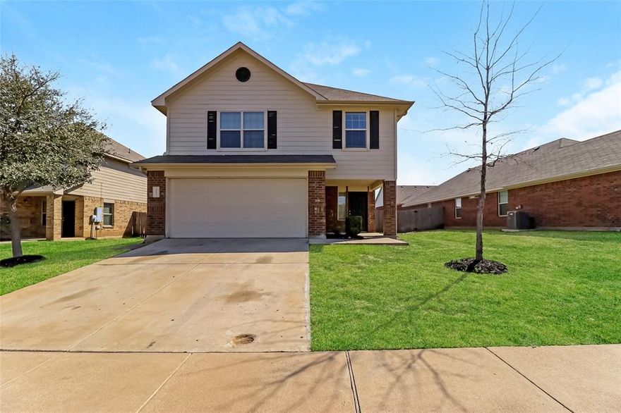 The Miguel plan is a delightful two-story home with 3 bedrooms and 2.5 bathrooms. This open concept floor plan has a large living area, dining area, and half bath downstairs. Enjoy a small covered back patio as well. All bedrooms are upstairs along with the laundry room. Features include wood-grain vinyl plank flooring, two car garage, fenced backyard, and a sprinkler system.