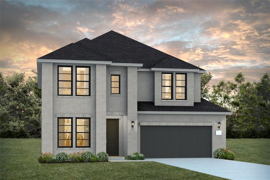 NORMANDY HOMES JULIET floor plan.  Welcome to the Juliet, where modern living meets effortless style! This fabulous home features four bedrooms and three and a half bathrooms, all thoughtfully designed for today’s lifestyle. The spacious owner’s suite is your personal sanctuary, complete with a large walk-in closet that’s as practical as it is luxurious. The family room and dining area are bathed in natural light, creating a warm and inviting space that’s perfect for everything from cozy nights in to lively get-togethers. At the front of the house, there is a study for your private office. Upstairs, three bedrooms each come with their own walk-in closet, ensuring everyone has their own space, media room perfect for movie nights, while the game room offers endless fun and relaxation. The Juliet is where style and functionality come together in perfect harmony!