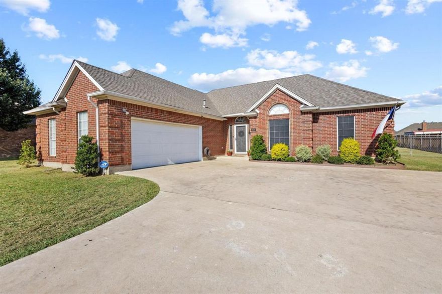 Welcome to this warm and inviting brick home, perfectly situated in a quiet cul-de-sac in one of the area’s most desirable neighborhoods and zoned for the top-performing School District of Bells. Spacious living and dining areas with plenty of natural light, offering the ideal arrangement for comfortable living. Well-appointed kitchen with ample cabinet and counter space. Primary suite with en-suite bath and generous closet space. Two additional bedrooms perfect for kids, guests, or a home office. 2 full bathrooms. Attached 2 car garage and concrete driveway for ample parking. Oversized backyard—fenced and perfect for entertaining, gardening, or play. Move-in ready and full of potential—you won’t want to miss this one! An excellent choice for families of all ages.