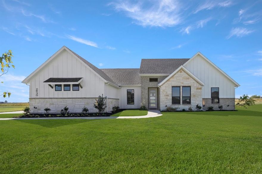 MLS# 21074290 - Built by Impression Homes - Ready Now! ~ Located in the sought-after Carrera Ranch subdivision, just minutes from downtown Waxahachie, dining, and shopping, this 2,442 sqft. open-concept design is great for entertaining! Situated on 1 acre lots on a quiet street, this home features 4 bedrooms, 3 baths, a mudroom, Large Covered Patio and a walk-in laundry room.