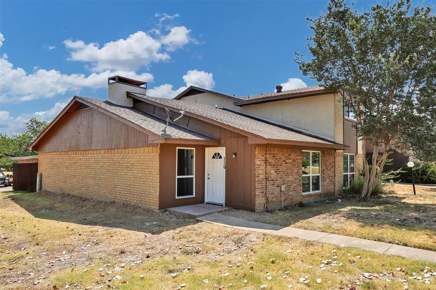 Welcome to this charming townhome in Grand Prairie, Texas, conveniently located just 8 minutes away from the vibrant Epic Central that provides shops, restaurants and entertainment. This maintained corner lot property offers an inviting open concept living space, perfect for both relaxation and entertainment. With 2 bedrooms and 2 bathrooms, there's plenty of room for your family and guests. The interior features fresh paint, providing a clean atmosphere. Cozy up during the cooler months by the wood burning fireplace, adding warmth to the living area. Additionally, this townhome offers access to a community pool, allowing you to enjoy the outdoors and beat the Texas heat without leaving the comfort of your neighborhood.