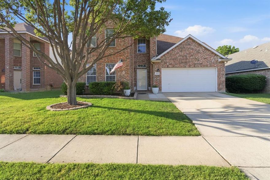 Looking for space, this pristine interior home is more than generous with its space. Open concept with tons of natural lighting and freshly painted throughout the entire inside. Primary suite is on the main floor and the ensuite offers dual sinks, tub shower combo, and large walk in closet. This meticulously maintained home offers unparalleled space, featuring two living areas and a bonus room, oversized spacious bedrooms—each equipped with its own true walk-in closet, and two full bathrooms upstairs along with a half bath downstairs. Need a sixth bedroom? The dedicated first-floor bonus room includes a full-size closet. The kitchen makes cooking easy with ample countertop space, stainless steel appliances, spacious pantry, and more. The downstairs living room encompasses a wood burning fire place and is conveniently open to the kitchen. Not only is there a breakfast nook but a formal dining as well downstairs. Other features include an 8x12 backyard storage shed, along with the community pool just a few doors away, this home is designed for effortless family living. Discover the ultimate balance of country serenity and city convenience