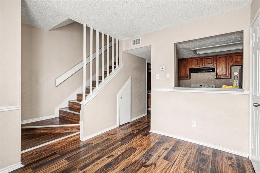 Calling ALL INVESTORS! Well-maintained quadplex, two story townhome style units in an established rental area offering strong income potential. All units feature living rooms with fireplaces, wet bar, kitchen including appliances, dining area, half bath, and laundry connections downstairs, plus two bedrooms and a full bath upstairs with 1021 SqFt. Interiors include updated paint and durable wood-style vinyl plank flooring. Each unit is individually metered with tenants responsible for utilities. No HOA!. Unit 55 is currently leased at $1,300 per month. Unit 51 is leased at $1450. Market rents range approximately $1,300–$1,450 per month, offering potential upside as remaining units are leased. Investment opportunity with income in place and room for growth.