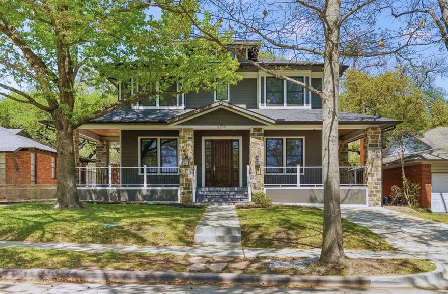 This exceptional Westrup custom home, built in 2020, shows like a model and offers luxurious living just minutes from White Rock Lake, premier shopping, first-class dining, and Hwy 75.The main residence features 5 spacious bedrooms each with full baths and walk in closets plus 2 half baths, a media game 5th bedroom, large flex space, and office. The separate cabana with a full bath, sink and beverage refrigerator provides the perfect guest retreat, pool house, or art studio. A charming wraparound front porch welcomes you into thoughtfully designed interiors showcasing gorgeous hardwood floors and solid core doors throughout both levels for added quality and privacy. The open-concept living spaces are enhanced with electric shades on all downstairs windows, dimmer switches throughout, ceiling fans in all bedrooms and living areas plus built-in speakers in the kitchen, living room, back porch and cabana. The AV wall in media room makes for the ultimate entire smart home setup. The gourmet kitchen is a showstopper, featuring a F. Bertazzoni Italia built-in refrigerator and 6-burner gas range with griddle and double oven, stunning quartzite countertops and backsplash, and an oversized 10' x 5' island ideal for gathering and entertaining. Enjoy indoor-outdoor living with a gas fireplace in both the living room and back patio. The covered patio includes electric screens that fully enclose the space for year-round enjoyment. Step outside to your private resort-style backyard complete with a heated in-ground pool, turf landscaping and outdoor shower. This custom built home is smart home equipped. An electric gate leads to a covered carport located behind the cabana. This remarkable property combines luxury, comfort, and convenience in one of Dallas’ most desirable locations. A true must-see. All TV's, work out room equipment featuring Cascade HIIT treadmill, ROW ERG and TONAL WALL, large National Security safe in office plus washer and dryer all convey with sale.