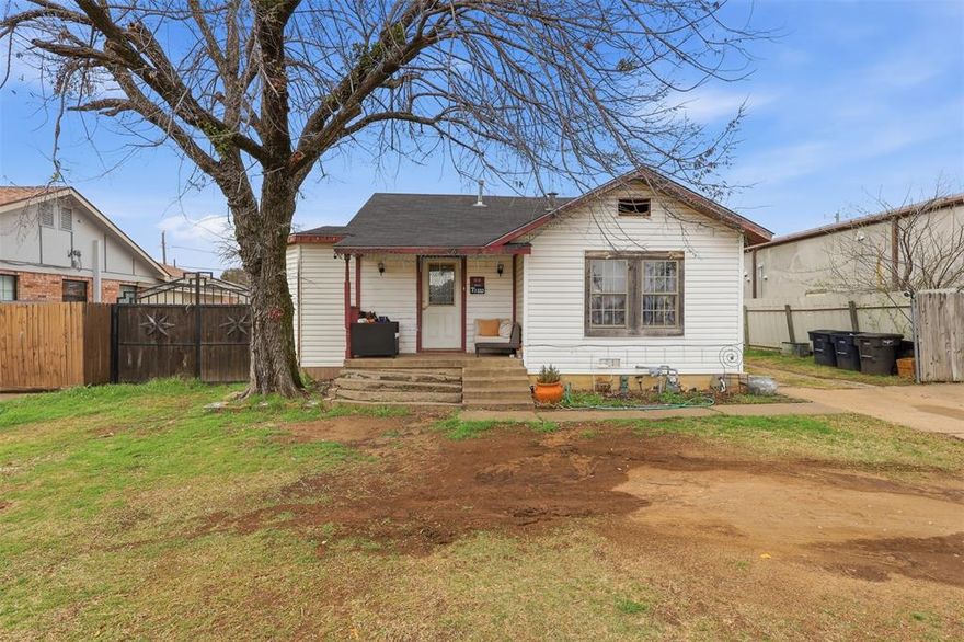 Charming starter home offering excellent potential for both homeowners and future business owners. The property sits on a generously sized lot in an area experiencing increasing commercial development. Due to the surrounding mix of residential and nearby business properties, the lot may offer future potential for commercial rezoning (buyer to verify with local zoning authorities). This creates a unique opportunity for buyers seeking a comfortable residence today with the possibility of future business or investment use. The property also features a long driveway with access extending to the backyard, providing ample parking and convenient drive-through capability. Conveniently located with easy access to major roads, shopping, dining, and other local amenities.