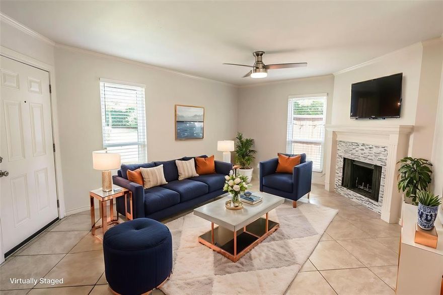 Welcome to your next chapter in this charming and meticulously maintained 2-bedroom, 2.5-bath townhome, nestled in the heart of vibrant Frisco, TX - one of the fastest-growing and most desirable communities in North Texas! Step inside to an inviting open-concept floor plan where natural light pours into the living room, highlighting the cozy wood-burning fireplace - perfect for relaxing evenings. The spacious area seamlessly flows into the dining area and a well-appointed kitchen featuring a breakfast bar and ample counter space, ideal for morning coffee or entertaining guests. Upstairs, retreat to two spacious bedrooms, each with its own private en-suite bathroom, offering comfort and privacy for everyone. The laundry area is conveniently located on the second floor - right where you need it most. A stylish half bath on the main floor makes hosting guests easy, while the private backyard patio provides a relaxing space perfect for grilling out, or simply enjoying a quiet evening under the stars. Located within the highly sought-after Frisco ISD and just minutes from shopping, dining, entertainment, and major highways, this property offers low-maintenance living in a prime location. Whether you’re a first-time homebuyer, busy professional, or savvy investor, this home is a perfect fit.