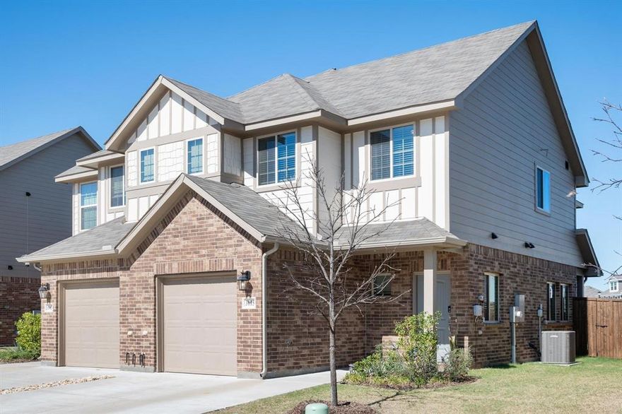 Beautiful 4 bedroom townhome in the lovely community of Lake Park Villas. Yes, you read that right. A 4 bedroom townhome is hard to find. This modern, thoughtfully designed townhome built by Pacesetter Homes, a well regarded regional builder known for quality construction and contemporary finishes will check off all of your home buying wants and needs.  Home has been meticulously maintained. Some of the wonderful key interior features include an open concept kitchen and family room design, ideal for modern living and entertaining. Stainless steel appliances throughout the kitchen, Granite countertops with large kitchen island as a central focal point, shaker style cabinetry in todays most popular color choice.  Spacious owner's suite with large windows maximizing natural light, His & Hers closets, Luxurious owner's bathroom with upscale finishes, multiple bedrooms with generous closet storage, In unit full size washer dryer area and powder bath conveniently located on the main floor.  Wylie Texas real estate market continues to be one of the most active suburban markets in the DFW Metroplex with affordable pricing compared to more urban centers making this a really great opportunity to own a home here. If you are seeking a move in ready home with modern finishes and minimal maintenance, this is the perfect home for you!