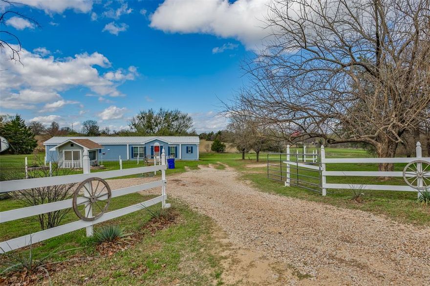 Here’s your chance to own a clean, cozy home on 5 acres! This tidy homestead has a 18 X 80 size 3 bedrooms 2 bath manufactured home and a large fifth-wheel RV that could be used for guests, an in-law suite, or even Airbnb that can be sold separately or as the package.  See Below  The neat surrounding yard has many opportunities for landscaping and peaceful seating areas to watch the sunset. It also includes a covered area to grill and entertain, and an elevated she-shed or playhouse. As you drive past the gate, this tree-lined property feels cozy and serene. Bring your horses or 4-H livestock projects to graze in the open green pasture, and enjoy your own eggs from the chicken house! The move-in-ready manufactured home features new carpeting, a large living area, and split bedrooms. The spacious kitchen has lots of storage and space for family gatherings. Located within Callisburg ISD, less than 10 miles from Gainesville and I-35, this property is perfect to spread out, enjoy the country life, or someday build a dream home. ALL APPLIANCES STAY.  Call for a showing today!  “The RV shown on the property is not included in the listing price. Buyers have the option to purchase the RV separately or include it as part of a package with the home and 5 acres. For RV pricing and information, please contact the listing agent directly.”   Pictures and the description of the RV are in the Transaction Documents