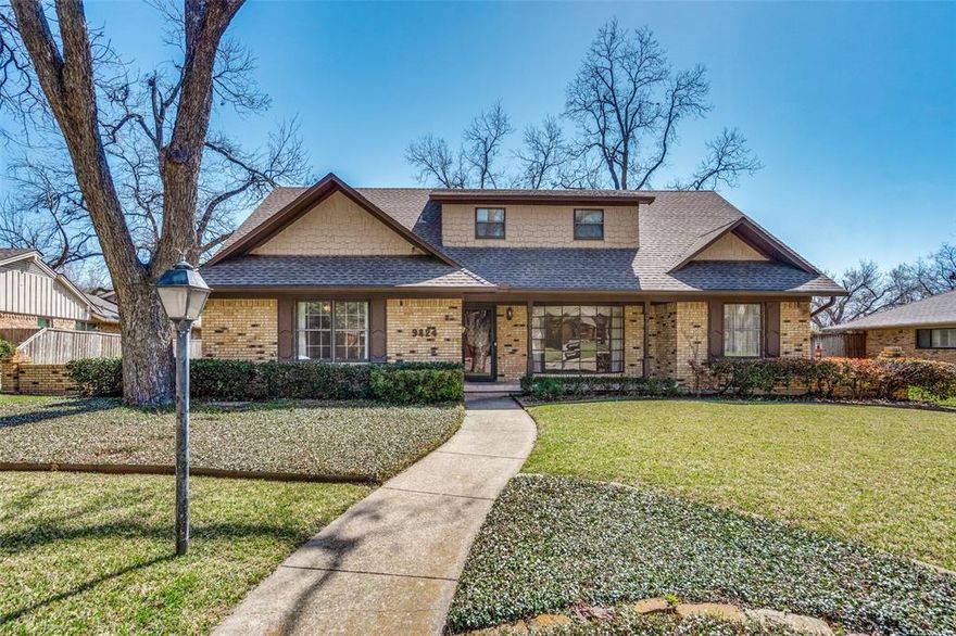 Don’t miss this incredible opportunity in sought-after Lake Highlands! Nestled in the charming White Rock North subdivision, this home sits on a picturesque quarter-acre lot in what was once an old pecan grove, surrounded by stately, mature trees. The curb appeal is undeniable, with a welcoming covered front porch and a classic bay window that exudes character. Step inside to discover a home full of potential. The terrazzo-tiled entry opens to formal living and dining areas, with the front living space showcasing a vintage bay window that floods the room with natural light. The spacious kitchen flows into a cozy den, complete with a wood-burning fireplace and French doors leading to a 19x16-foot backyard deck—perfect for entertaining or relaxing under the shade of towering pecan trees. There’s even ample room to add a pool while preserving plenty of play space.
The home’s thoughtful layout includes a primary bedroom and an additional bedroom (ideal as a nursery or home office) on the main floor. The primary bath offers exciting potential for reconfiguration, with the possibility of creating two separate bathrooms. Upstairs, you’ll find three bedrooms (or two oversized bedrooms and a study with built-ins), along with massive closets and storage areas that could be reimagined to include an additional bathroom. The oversized 646 sq. ft. garage provides space for two vehicles, a workshop, or extra storage. Meanwhile, the large utility room has plenty of space for a freezer or second refrigerator, with the potential to add a half bath for extra convenience. Other highlights include a dry bar (easily convertible to a wet bar) and the home’s versatile pier-and-beam foundation, offering limitless possibilities for future renovations.
This is your chance to create your dream home in a neighborhood known for its charm, character, and unbeatable location. Don’t wait, opportunities like this from original owners don’t come around often.