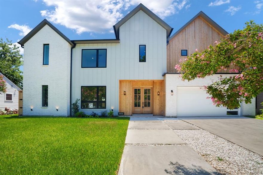 Welcome to this stunning new construction modern farmhouse, perfectly located within walking distance to Exemplary Mockingbird Elementary! Thoughtfully designed with both functionality and elegance in mind, this 5-bedroom, 4.5 bath home offers the perfect blend of modern luxury and classic charm.

As you enter, a spacious dedicated office just off the foyer sets the tone for a flexible, work-from-home lifestyle. The open-concept main living and dining area is anchored by a chef-inspired kitchen featuring high-end appliances, a generous butler’s pantry, and a stylish mini-bar perfect for entertaining guests or enjoying a cozy night in.

Downstairs includes a private en-suite guest bedroom, ideal for visiting family or multi-generational living. Upstairs, you'll find three additional bedrooms, a versatile entertainment living area, and a luxurious Primary Suite with spa-like finishes.

With plenty of room to grow, work, and relax, this beautifully crafted home is ideal for modern families who value space, comfort, and top-tier schools.