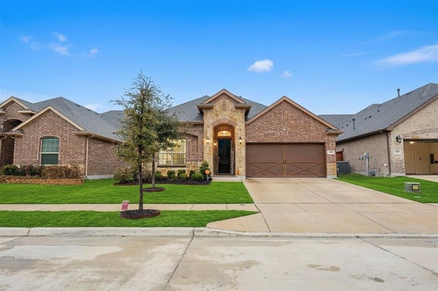 This beautiful, one story, ranch style home in the highly desired Aledo ISD is located in the Morningstar community where you'll have access to pools, a playground, clubhouse, and walking trails. The open floor plan features three spacious bedrooms, a bonus room, and two full bathrooms. Upgrades include a built-in coffee bar, an office nook, an oversized kitchen island and a fully covered back patio, perfect for entertaining. This home truly offers comfort, style, and everything you need for great living. Don't miss the chance to see it for yourself and schedule your private tour today.