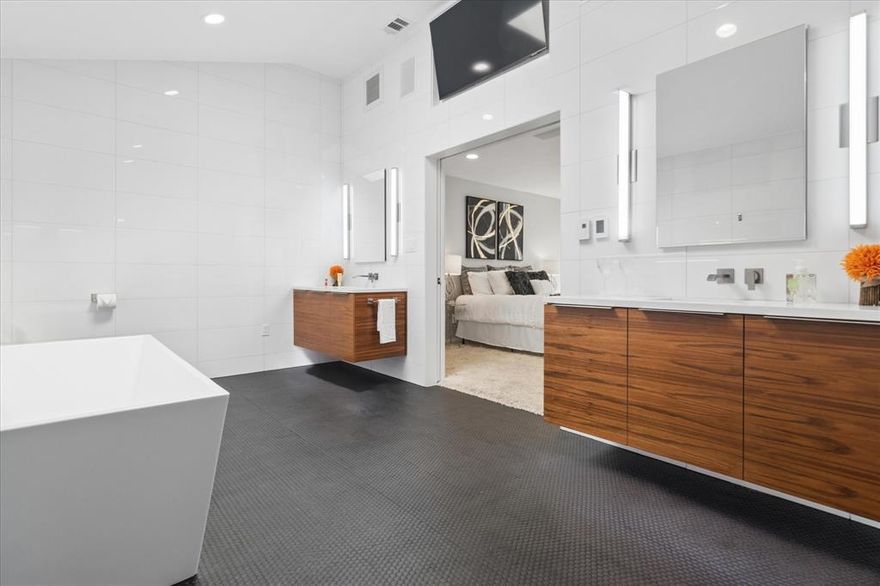 Welcome to 16831 Thomas Chapel in Hillcrest Manor, a renovated North Dallas home located in Richardson ISD and zoned to Brentfield Elementary. This property was personally owned and renovated by a professional luxury renovator, and many of the improvements reflect upgrades typically found in higher price points. Unlike many cosmetic renovations, this home includes significant structural and mechanical upgrades designed to provide long-term performance and peace of mind. Major system improvements include a piered and leveled foundation, upgraded Trane primary HVAC system, Navien tankless water heater with Hugo battery backup, and a French drain system designed to improve drainage and help protect the foundation. Interior features include heated floors in the primary bathroom, an integrated Bluetooth whole home speaker system and an electric fireplace in the primary suite. The spa inspired primary bathroom features a soaking tub designed for a relaxing “bathtub theater” experience. The open concept floor plan offers modern lighting, updated finishes, and flexible living areas suitable for a home office, media room, or creative studio. The layout provides comfortable everyday living while also offering space for entertaining. Situated on an oversized lot (per survey), the backyard provides space to expand outdoor living areas such as a patio, outdoor kitchen, or additional entertainment space. Located in Hillcrest Manor, the property offers convenient access to major North Dallas corridors, shopping, dining, and employment centers, while remaining within the highly regarded Richardson ISD school zone. A renovated North Dallas home featuring major system upgrades, modern finishes, and a desirable location near Brentfield Elementary.