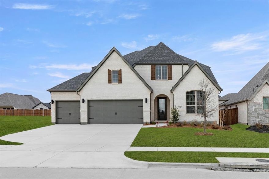 MLS# 21066847 - Built by Drees Custom Homes - Ready Now! ~ Discover this stunning single-family residence in the sought-after Trinity Falls subdivision, set for completion by March 2026. Spanning 3,496 sq. ft., this traditional-style home boasts 4 spacious bedrooms and 4 bathrooms—2 full, 1 Jack & Jill and 1 half. With an open floorplan, the interior features an inviting eat-in kitchen, multiple living areas including gameroom and media, and a cozy gas log fireplace. Enjoy the convenience of a large backyard complete with a sprinkler system, perfect for outdoor entertaining. Additional highlights include a covered patio, a 3-car garage, and thoughtfully designed spaces like walk-in closets, pocket office and a pantry, plus home office. Located within the McKinney ISD, this property is close to Ruth and Harold Frazier Elementary, Johnson Middle School, and McKinney North High School. Experience modern living in this exceptional home!