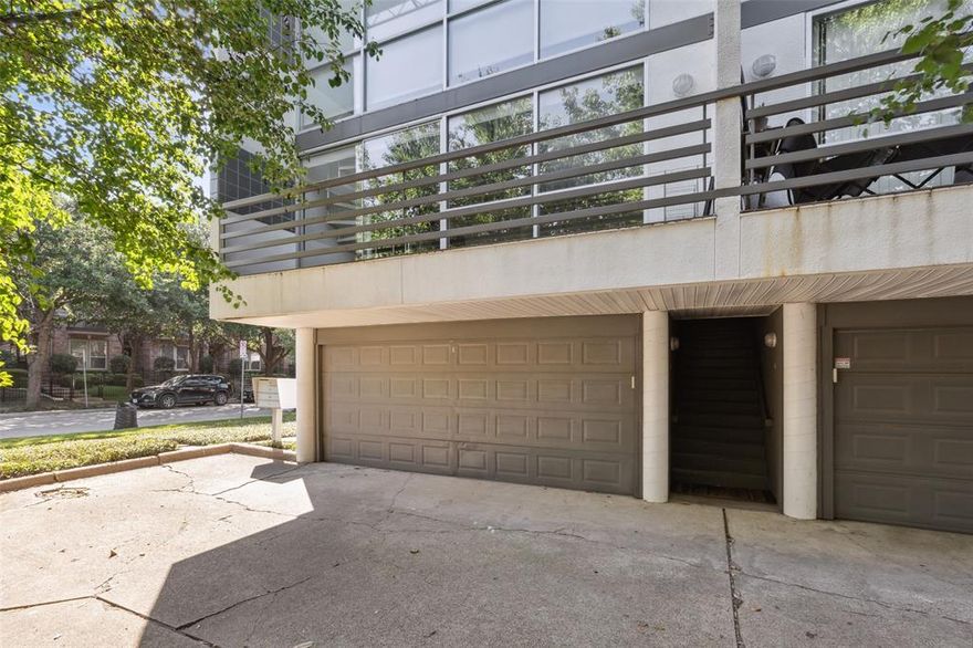 Contemporary condo in heart of Oak Lawn is the epitome of urban living! 3-story light & bright corner unit offers industrial flair w- concrete floors, metal & cable railings, 20 ft. high metal ceilings, 2-story wall of windows. 2-car private garage. Lrg open space on 2nd level includes living-dining combo, & kitchen w- slider to amazing 21 ft. long balcony, & half bath.  Kit has ss appliances, black painted cabinets, wood c-top. Spiral staircase leads to 3rd level w- loft-style bedroom, utility closet & remodeled bath. Convenient to grocery stores, shops & restaurants on Oak Lawn Ave. Easy access to Tollway, Love Field, & downtown Dallas