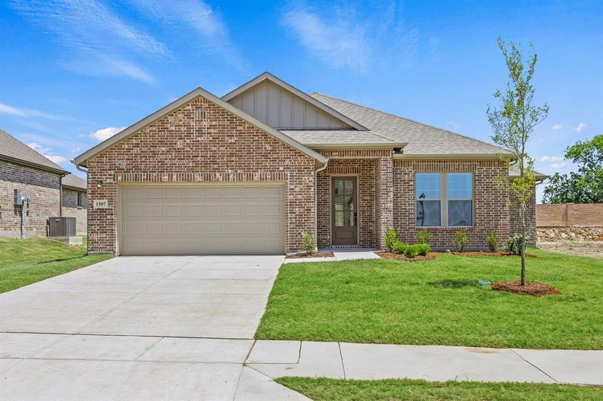 MLS# 21152670 - Built by Cambridge Homes, LLC - May 2026 completion! ~ Discover the Camden floorplan in Tinsley Meadows—now featuring a fourth bedroom in place of the study. This spacious one-story home offers 4 bedrooms, 3 bathrooms, and a 2-car garage, blending flexibility and function for modern living. With an open-concept layout and thoughtful design throughout, it's perfect for everyday life and entertaining alike. Located in the heart of Van Alstyne, this home is set to be completed in May.