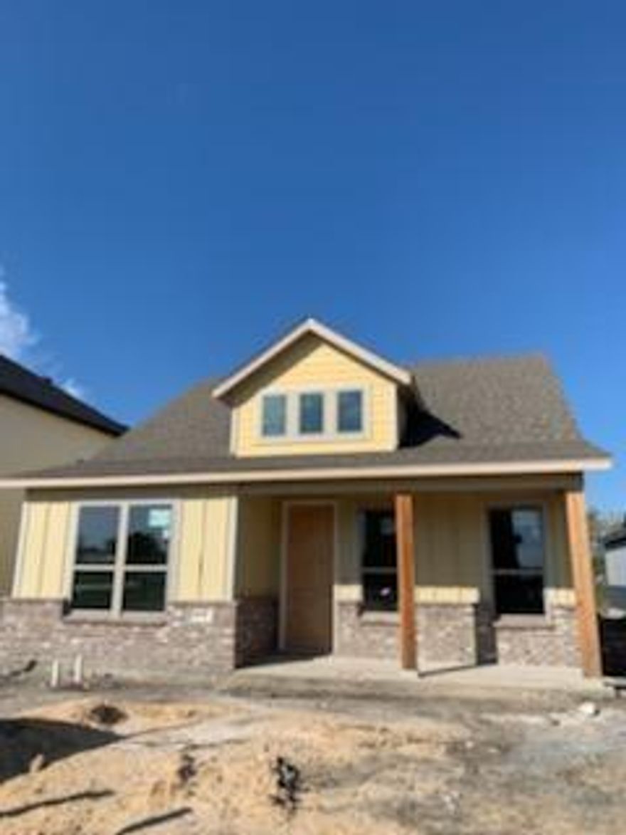 New Sub Division, affordable pricing in highly sought new community in Godley! New construction home with 3 bedrooms, 2 and one half baths, 2 car garage, ally entrance, with fenced backyard. Lots with very low maintenance, full sod, irrigation provided. Custom cabinets with hardware included, quartz countertops and tile backsplash and tile bathrooms. Luxury Vinyl plank throughout all main areas. A must see for this upcoming new neighborhood, conveniently located near schools and downtown. Estimated completion time November 30, 2022.  Seller will consider Leasing to qualified applicants. Pricing, Plans and Elevations subject to change during new construction by the builder.