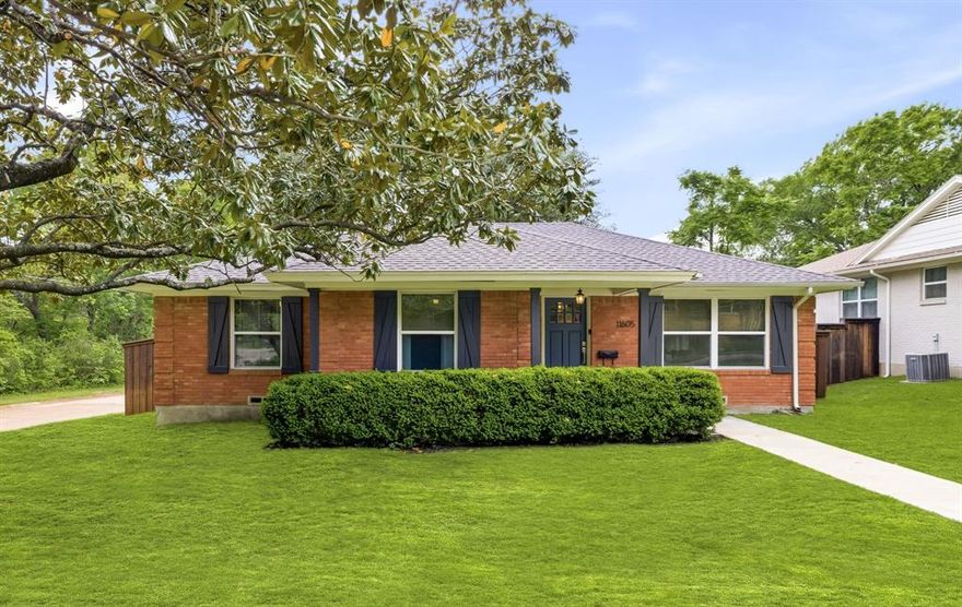 Fabulous, updated 3-bedroom, 2-bath home in the heart of Lochwood, perfectly positioned on a prime corner lot overlooking the greenbelt. Picture-perfect drive-up with a towering magnolia tree sets the tone for what’s inside. Light-filled formal living features gleaming hardwoods and generous natural light, flowing seamlessly into the dining area and updated kitchen with stainless steel appliances, quartz countertops, and classic subway tile backsplash. The spacious primary suite offers a true retreat with a newly renovated, spa-like bath. Step outside to a backyard oasis complete with an elevated deck, pergola, lush landscaping, board-on-board fence, and an oversized 2-car garage. Recent updates include new windows, water heater, fully remodeled bathroom, French drain installation, pergola, deck, and front walkway hardscape. See Supplements for full list of improvements. The total package in great location of East Dallas, just minutes from White Rock Lake!