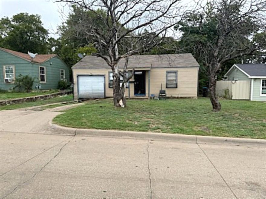 Attention Investors! Tenant Occupied until March 2026. Don’t miss this opportunity to add a strong-performing property to your rental portfolio. With a tenant secured through March 2026, this home offers immediate rental income and hassle-free ownership from day one. Offered at an excellent price in a rapidly developing neighborhood. This 2-bedroom, 1-bathroom home is located in the sought-after Morningside Park area of Fort Worth—just minutes from I-35, Downtown Fort Worth, and the Medical District. Whether you’re searching for your next rehab project or prefer a property with a tenant currently in place, this home checks the boxes. The area is experiencing significant revitalization with renovations and value-added improvements driving appreciation. Highlights include spacious bedrooms, a large backyard perfect for entertaining or future expansions or upgrades, and a strong location with long-term growth potential. With some TLC, this property can be transformed into a true gem. Don’t miss your chance to invest in one of Fort Worth’s fastest-growing areas. Schedule a showing today to explore its full potential! Property is Sold As-Is. All information is deemed reliable but not garanteed. Buyer to verify all information.