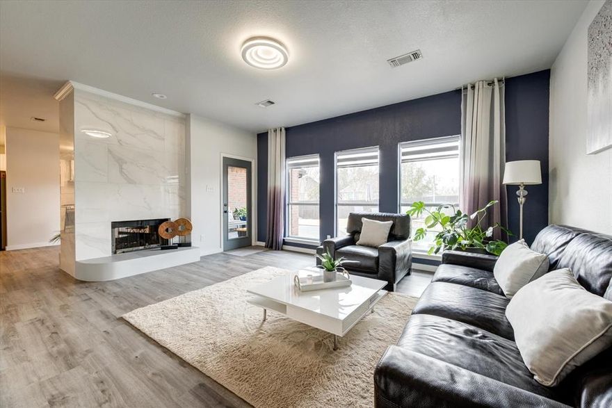 This beautifully updated home offers an exceptional blend of comfort, style, and convenience. Located within the highly sought-after Grapevine-Colleyville ISD, the property features upgrades throughout, including a fully equipped kitchen with a removable island and a private office with a stylish barn door for flexible use. The spacious primary suite includes a stunning see-through fireplace and a spa-inspired bathroom designed for relaxation. Step outside to your own backyard retreat featuring a saltwater pool, spa, and covered patio—perfect for entertaining or unwinding. Recent improvements include two HVAC systems and a durable Class 4 metal roof, providing long-term peace of mind. With no HOA, homeowners enjoy added flexibility and freedom. Ideally situated near major highways and Dallas Fort Worth International Airport, this move-in ready home delivers both luxury living and everyday convenience. Nearby Southlake Town Square and Historic Downtown Grapevine offer endless dining and shopping options!