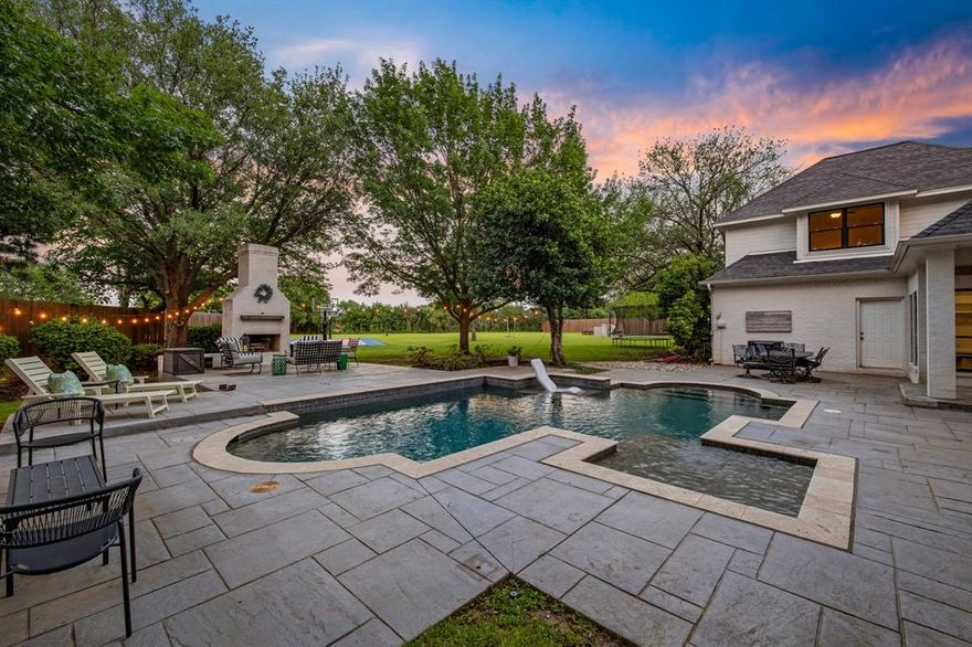 Stunning estate home located in the heart of Colleyville. This exceptional property is situated on nearly two acres of beautifully landscaped land, providing ample space, privacy, and tranquility. One of the many highlights of this home is that it is zoned for all three Heritage Schools. This one-of-a-kind estate boasts exquisite finishes and thoughtful design details throughout every inch of the home. From the moment you step inside, you’ll be greeted by soaring ceilings and an abundance of natural light that fills the formal living and dining areas, creating an inviting and elegant atmosphere perfect for entertaining guests or enjoying quiet family moments. The spacious, updated kitchen is a chef’s dream, featuring Dacor Appliances, custom cabinetry, and a large island that serves as the centerpiece for meal preparation and casual dining.  Beyond the interior, the serene backyard is truly an entertainer’s paradise. You’ll find a sparkling pool perfect for cooling off on warm Texas days, a sport court ideal for basketball, pickleball or other outdoor activities, and a cozy outdoor fireplace that sets the mood for relaxing evenings under the stars. The property also includes garage space for 5 vehicles, storage, or even a workshop.  Additional highlights of this remarkable home include a custom pantry designed to keep your kitchen organized and efficient, multiple versatile living spaces such as a game room for family fun and an exercise room to help you stay active without leaving home.  You will even have your own raised beds for gardening and a chicken coop! Every aspect of this gorgeous home has been carefully crafted to combine luxury, comfort, and functionality. WOW!