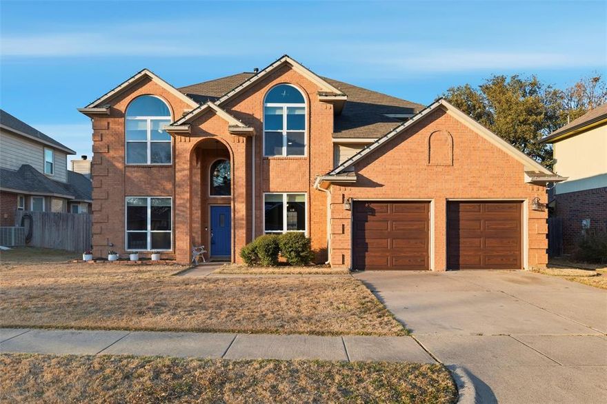 Welcome home to a place where everyday living feels a little more special. Tucked into the heart of North Richland Hills, this beautifully updated four-bedroom, two-story brick home offers the space, warmth, and flexibility today’s buyers are searching for—plus a backyard made for Texas summers. From the moment you enter, you’re greeted by updated lighting and multiple living and dining areas that effortlessly adapt to your lifestyle. Whether you’re hosting holiday dinners in the formal dining room, creating a cozy reading nook in the flex space near the entry, or working from home in the family room just off the living area, this home is for you. Two fireplaces on the main level add charm and comfort, creating natural gathering spaces throughout. 
At the heart of the home, the kitchen brings everyone together. Freshly painted cabinetry pairs beautifully with a striking stainless-steel island—perfect for weeknight meals, weekend entertaining, or lingering conversations over coffee. 
Upstairs, all four bedrooms provide a peaceful retreat at the end of the day. The primary suite shines with a fully remodeled ensuite bath (2025), offering a spa-like escape and a walk-in closet. Three additional bedrooms and a loft-style game room complete the upper level, giving everyone room to relax, play, or unwind. 
Step outside to your own private oasis. The pool and spa set the stage for summer fun, while the outdoor living areas and grassy yard create the perfect balance of entertaining space and everyday enjoyment.
With thoughtful updates—including a new AC (2024), several replaced windows (2024 & 2025), new garage doors (2025), a remodeled primary bath (2025), and an updated half bath (2025)—this home blends comfort with appeal, all in an unbeatable location.
This isn’t just a house—it’s the backdrop for your next chapter. Don’t miss the opportunity to make it yours.
All information deemed reliable but not guaranteed. Buyer and buyer’s agent to verify all details.