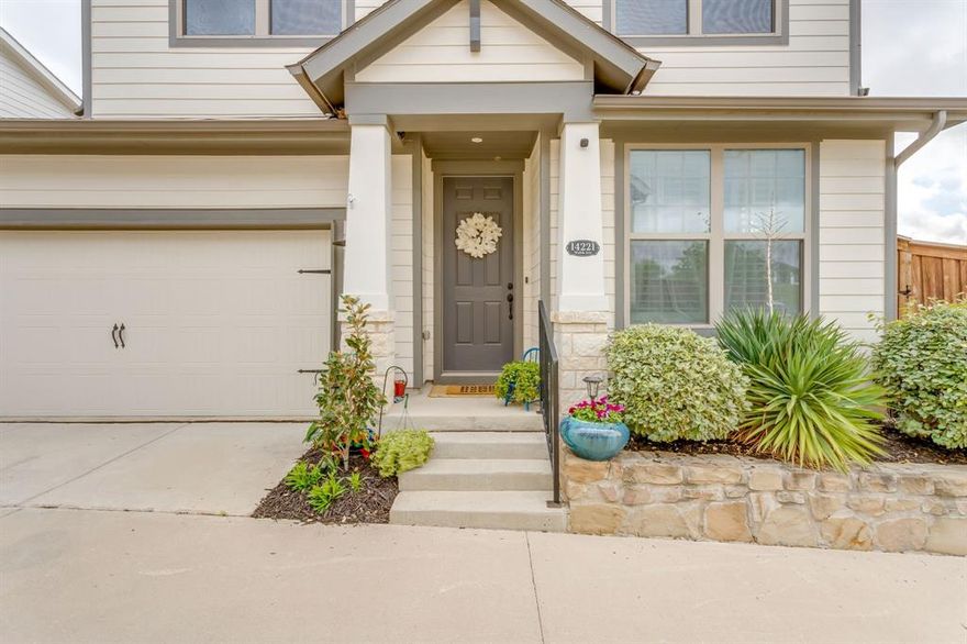 Simply lovely garden home in the amenities-rich neighborhood of Walsh. Nestled in the back of a garden home quad-unit with extra parking and views to the forever green space. This immaculate 3 bedroom home offers a beautiful yard with large patio for relaxing outdoor living. The spacious kitchen features a large island, plenty of storage and work space, a farm sink, and upgraded appliances, including a high-end refrigerator that can convey with the property. Many upgrades throughout the home including: plantation shutters, vintage-looking glass door knobs, ceramic and luxury plank tile, fresh paint throughout, top of the line carpet, and smart home features. The neighborhood itself boasts pools, sports courts of every kind, a Makers Space, athletic club, community gardens, green house and fire pits, many parks, wooded walking trails, miles and miles of walking and biking paths and lakes as well as many planned events such as concerts at Lake Park, food truck nights, many arts and crafts and specialty classes both for children and adults, instructor-led fitness instruction classes, and so much more. It truly is a fabulous place to live and this home is a gem!