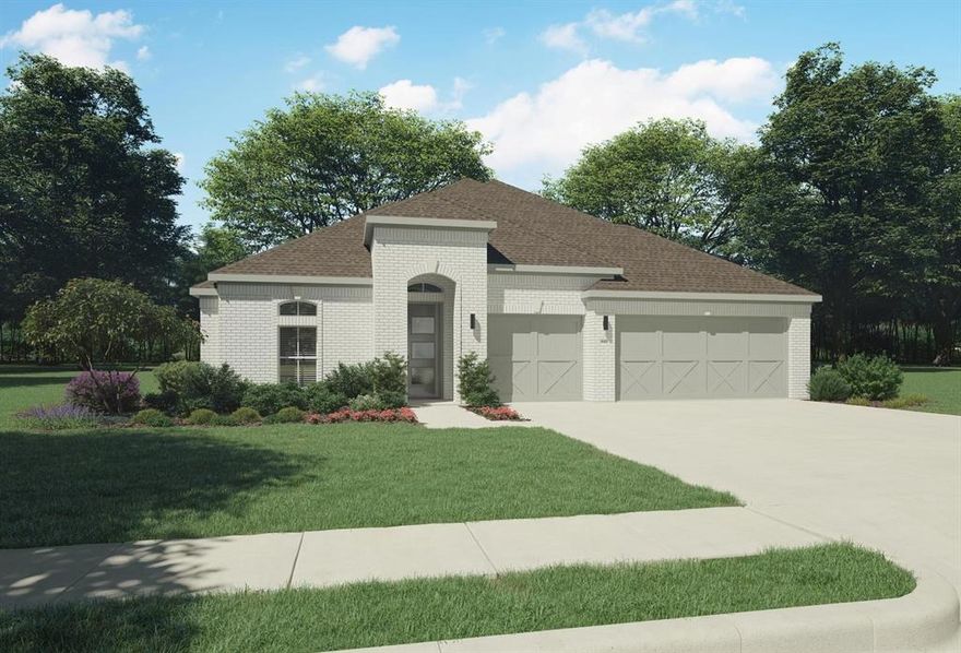 MLS# 21262283 - Built by Trophy Signature Homes - Jul 2026 completion! ~ Volume ceilings and generously sized living spaces make the single-story Gilmour II sing. The contemporary design offers plenty of gathering spaces, as well as a few private nooks for relaxing. Bask in sunlight streaming through a wall of windows in the family room. Spread out at the expansive kitchen island while you bake up some treats. It's an easy commute to the private study from the primary suite which is itself large enough to create a second home office. The accompanying bath offers a walk-in shower, dual sinks and a massive walk-in closet.