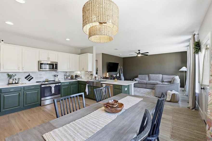 Freshly updated and beautifully styled, this North Creek home blends warmth, function, and design in one inviting package. Inside, you’ll find all-new interior doors and hardware, trim, and flooring throughout the main level. The remodeled kitchen features two-tone cabinetry, quartz countertops, stainless appliances, and a large farmhouse sink that opens to the dining and living areas—creating an easy flow for daily living and gatherings.

Upstairs, the spacious primary suite offers a full bath remodel with modern tile, double vanity, glass shower, and designer fixtures. Two additional bedrooms and a generous game room provide flexible space for play, work, or guests.

Additional updates include new carpet, a fully refreshed half bath, new toilets throughout, and a custom handrail along the staircase. The HVAC system was replaced just two years ago for peace of mind. A new roof will be installed prior to Thanksgiving!

Out back, a wide grassy yard is ready for play, pets, or weekend relaxing. Located in the established North Creek community with multiple parks, 2 community pools, clubhouse, putting green, stocked lakes for fishing, and walking trails nearby, this home combines thoughtful updates with everyday comfort—just minutes from Highway 75 and top-rated Melissa schools.