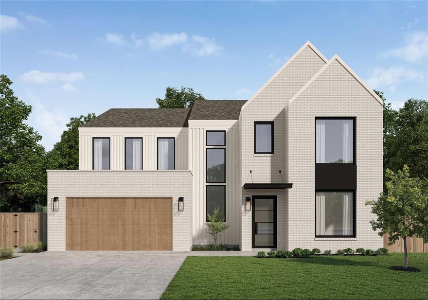 MLS# 21020163 - Built by Homebound - Jan 2026 completion! ~ Introducing The Mason - Homebound's latest floor plan in Dallas! Located in the desirable Midway Hollow neighborhood, the Mason wrapped in our new Scandinavian Contemporary design package, offers smart design with a prep kitchen for added convenience, a covered patio for outdoor living, a versatile flex room and 3-car garage.  The open concept kitchen featuring Jenn Air appliances, quartz counter tops and premium cabinets, opens beautifully to the great room with gas fireplace and formal dining room. The spacious primary suite with a soaking tub, three additional bedrooms, and 3.5 baths provide ample space. With an extended garage, everyday entry, and large laundry room, The Mason is perfect for stylish, organized living. The Scandinavian Contemporary elevation blends clean lines, vertical siding, and warm tones for a modern yet cozy design. It’s perfect for those who value light-filled, functional living. Includes 1-2-6 Builder Warranty and 3 year complimentary home automation.