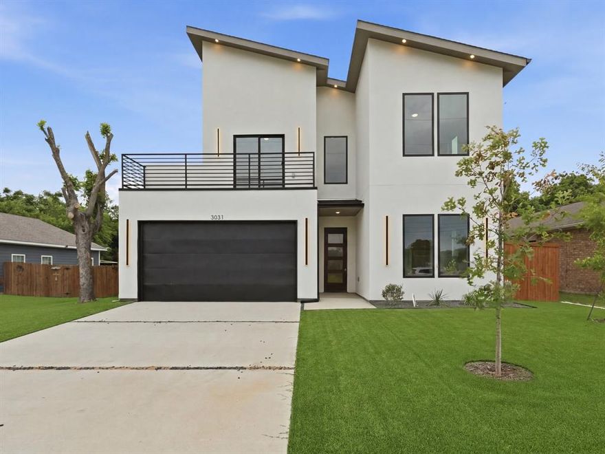 Beautifully designed modern home offering 4 bedrooms, 3.5 bathrooms, and exceptional curb appeal with sleek contemporary architecture. From the moment you step inside, you’ll notice the thoughtful details and upscale finishes showcased throughout the home. The spacious living area features a stunning fireplace, creating the perfect focal point for entertaining. The chef’s kitchen is equipped with custom cabinetry, an oversized island, and top of the line appliances, blending style and functionality seamlessly. The primary suite is conveniently located on the first level and offers a luxurious ensuite bathroom along with an expansive walk in closet with plenty of space for clothing, storage, and more. Each additional bedroom is generously sized and thoughtfully designed to provide comfort and privacy. Natural light pours throughout the home thanks to the abundance of large windows, creating a bright and inviting atmosphere in every room. Enjoy added outdoor living with a private balcony and a spacious backyard offering endless possibilities for entertaining, gatherings, or creating your own outdoor retreat. Perfectly situated near downtown, restaurants, shopping, and major highways, this home combines modern luxury with everyday convenience. A rare opportunity to own a home that truly has it all.