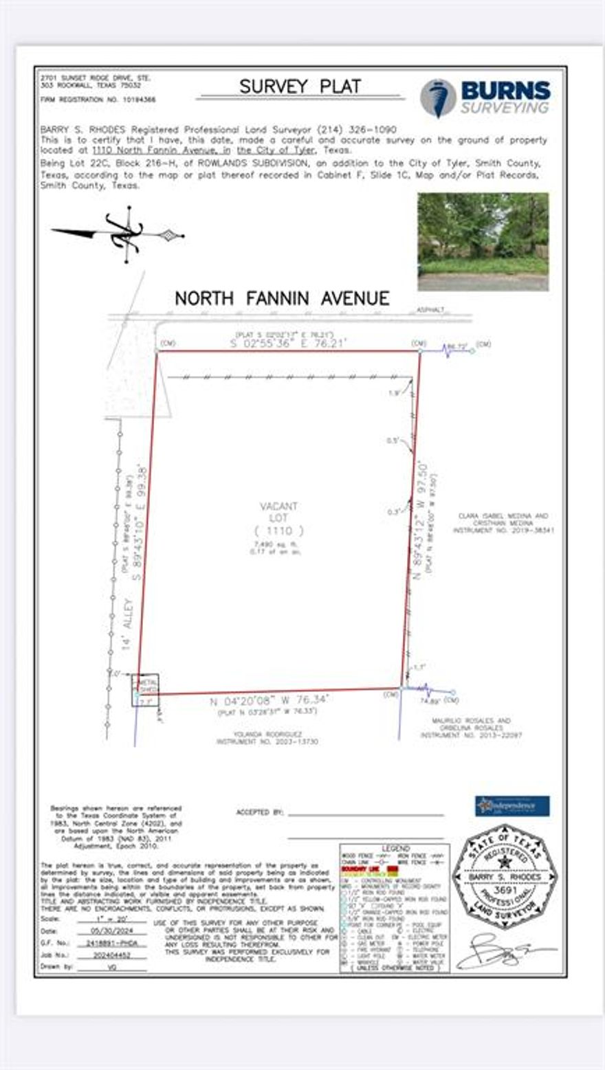 Located at 1110 North Fannin Drive, this residential lot is zoned Single Family and offers the perfect opportunity to create a custom home.

The property comes with building plans already prepared by the owner’s builder, which can be used if desired, or you may bring your own plans to design the home that fits your vision.

Set in a quiet neighborhood with convenient access to schools, shopping, dining, and major roadways, this lot combines comfort and accessibility. Whether for a personal residence or future investment, this is a rare chance to secure a homesite in one of Tyler’s established areas.