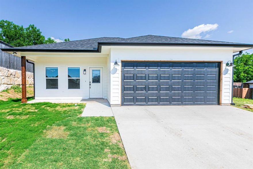 Located just outside of Waco in the welcoming community of West, Texas, this brand-new 3-bedroom, 2-bath home offers a smart layout and stylish finish selections throughout. The open-concept design makes the most of its square footage, featuring durable flooring, a well-appointed kitchen with modern cabinetry, stainless steel appliances, quartz-style countertops, and gold-tone hardware that adds a polished touch.

The main living and dining areas flow seamlessly, making the space ideal for both everyday living and entertaining. The private primary suite includes a spacious walk-in closet and a comfortable en-suite bathroom. Two additional bedrooms and a full bath provide flexibility for guests, family, or a home office.

Enjoy a covered front porch, a generous back patio, and a two-car garage—all wrapped in a clean, contemporary exterior. This home offers a great opportunity for first-time buyers, those looking to downsize, or anyone wanting to get into a quality home within a highly regarded school district.