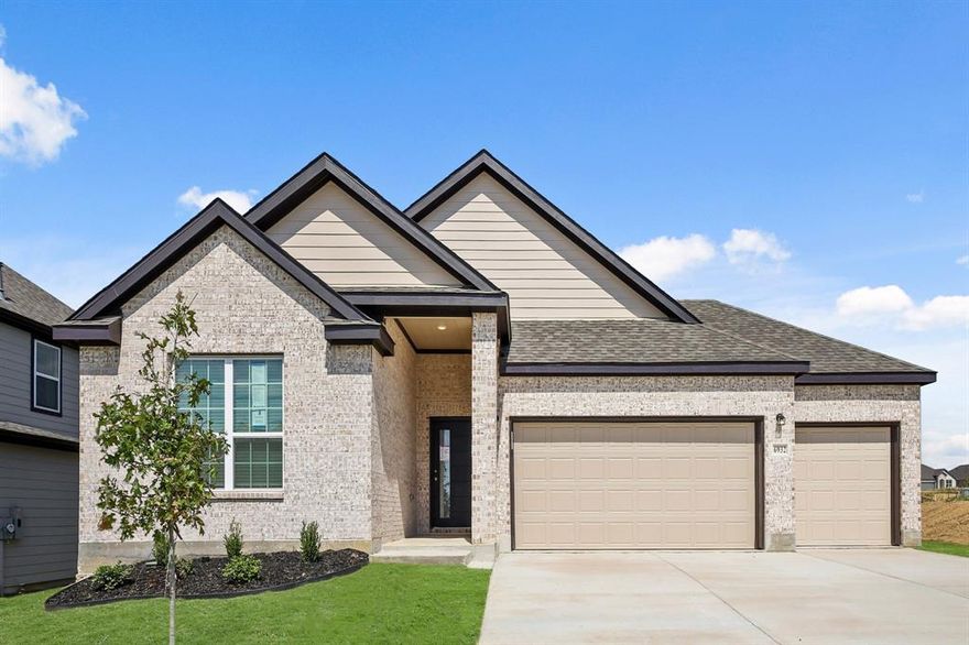 Welcome to Rocky Creek Crossing, Legend's newest community in Fort Worth, TX! The Kirby floor plan is a spacious 1-story home with 3 bedrooms, 2 bathrooms, flex space, and a 2-car garage. This home has it all, including a large kitchen island overlooking the family and dining rooms and vinyl plank flooring throughout. The gourmet kitchen is sure to please with 42-inch cabinetry, quartz countertops, and stainless-steel appliances! Retreat to the secluded Owner's Suite featuring quartz countertops, a spacious walk-in closet, and tray ceiling for some dramatic flair! Enjoy the great outdoors with a covered patio! Don’t miss your opportunity to call Rocky Creek Crossing home, schedule a visit today!
