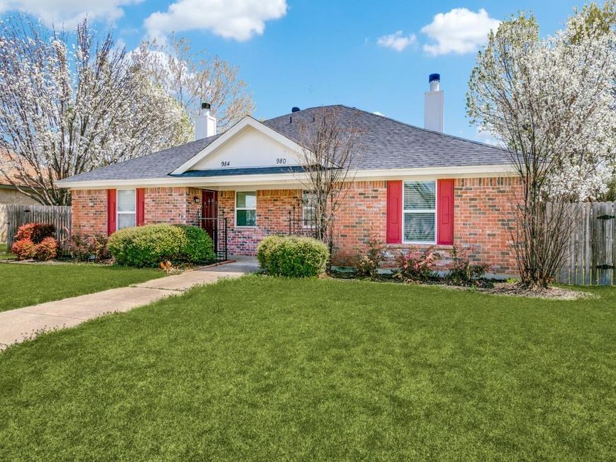 Nice condition and ready for immediate move in! Ceramic tile in most areas and newly installed laminate in bedrooms only. Wood burning fireplace and 2 car covered carport. Located in the heart of Keller with easy access to schools including Keller High School! Great property, hurry to view.