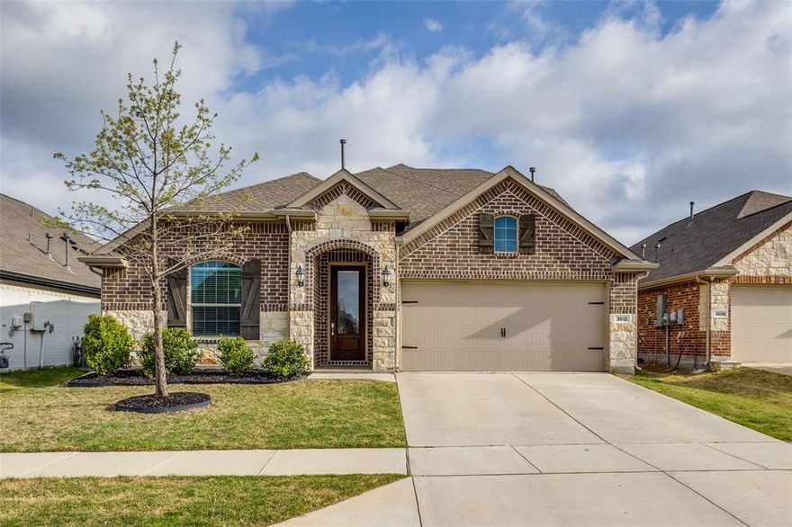 You must see this home!  The moment you enter the front door you see custom features that have been added throughout.  Lots of natural light, open layout is great for entertaining or leisure family time.  Family room, kitchen and eating area flow together.  Door from eating area leads out to a large extended patio making outdoor time part of the ambience. Large primary bedroom is located in rear of home featuring an ensuite bath with tub, shower, large double sink vanity and walk-in closet.  The remaining 3 bedrooms are toward the front.  The flex floor plan gives several options; formal dining area will work as home office or another living space. The double doors close off the area for privacy.  The existing upstairs media area includes a half bath. Options include a game room, or 3rd living area.  Just a short walk to the community park & playground as well as the pool area which includes a lazy river, covered picnic area, fireplace and grills.