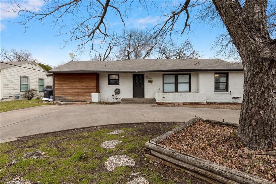 Available June 2026! This spacious one-story property is a short, 5 minute drive from TCU. This home offers split bedrooms on a treed lot with circular driveway. Conveniently located, this property is an excellent choice for students or faculty members seeking proximity to campus.  Large backyard and pets ok!  Updated, galley style kitchen.  Hardwood floors and new tankless hot water heater among other updates.  Near grocery store, restaurants, and Foster Park, which connects to the beautiful Trinity Trails for a myriad of activities. Available June 2026!