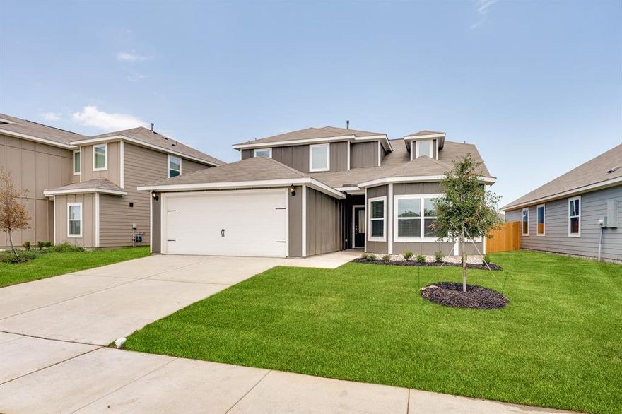 You will want to see this two-story, four-bedroom, two-and-a-half bath home for yourself. On the main floor, enjoy an incredible open-concept layout with an abundance of natural lighting. The chef-ready kitchen includes energy-efficient Whirlpool® appliances, granite countertops, oversized wood cabinetry and a large center island. The main floor master suite showcases a stunning en-suite bathroom with a beautiful vanity, extended shower, large soaker tub and a spacious walk-in closet. In addition, this home comes with designer-selected upgrades included at no extra cost such as luxury vinyl-plank flooring, a Wi-Fi-enabled garage door opener, a programmable thermostat and more!