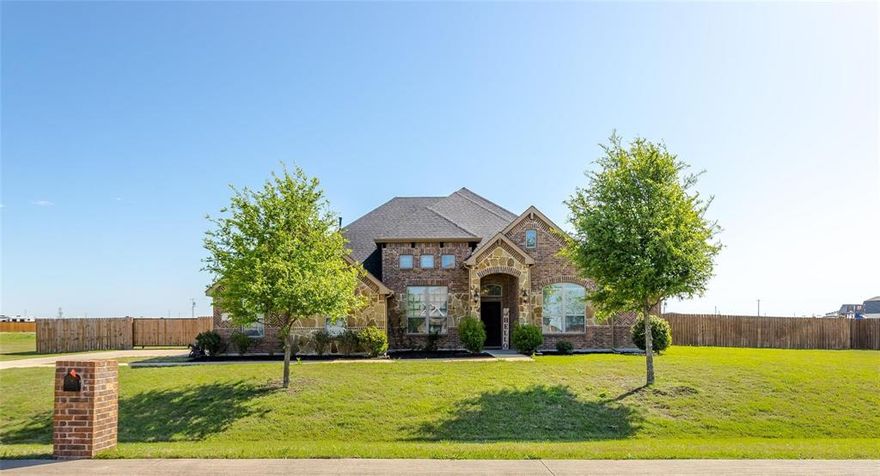 Welcome to your Dream Home in the Heart of Waxahachie! This beautiful & charming 1 story home is perfectly situated on a generous 1+ acre lot & features 4 bedrooms, 3 full baths & a dedicated home office with French doors, perfect for remote work, studying or hobbies. This home combines comfort, style & convenience, offering an open concept layout that seamlessly connects the kitchen, living & dining areas which is ideal for entertaining guests. The spacious eat-in kitchen is a chef's delight & features an oversized center island with countertop seating, beautiful granite counters, gas range, ss appliances & tons of counter space with ample cabinetry. The split Primary Suite is generous in size & includes an ensuite bath with dual vanities, large soaking tub, sep shower & spacious walk-in closet. The main living area features an inviting atmosphere with beautiful wood flooring & a cozy gas fireplace that adds warmth & charm. A convenient Jack & Jill bathroom connects two of the secondary bedrooms & features sep vanities & a shower-tub combo for functional living. This property offers ample outdoor space to create your dream backyard retreat in a peaceful countryside setting. The massive backyard includes a large covered patio along with a spacious dog run and is ready for summer gatherings & outdoor activities such as gardening, outdoor entertaining or the addition of a swimming pool, creating a true outdoor retreat! Other features & updates include a sep laundry room, Nest thermostat, fresh interior paint (2026) new carpet (2026) new backdoor (2025) new roof (2023) new fence (2024) new septic system with lifetime warranty (2024) and an attached 2 car side entry garage with ample space for parking & storage. This home is conveniently located near shopping, dining & easy access to highways making it the perfect home for those seeking quiet country living, convenience & outdoor enjoyment!