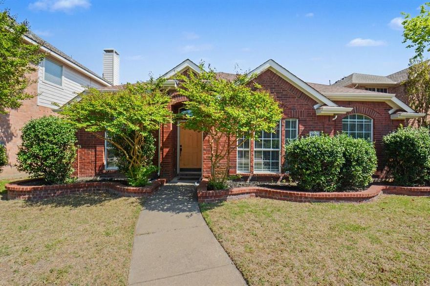 BRAND NEW roof installed April 2026! This amazing, meticulously-cared-for home sits on a cul-de-sac in the heart of McKinney for under $400k! This house is move-in ready with an open floorplan and plenty of natural light throughout generated by walls of windows. Remodeled primary bath boasts upgraded vanity with double sinks and spa shower. Kitchen has granite countertops, travertine backsplash, undermount lighting, plenty of cabinet space and a breakfast bar. Secondary bath is also remodeled with furniture-quality sink and upgraded mirror. Three spacious bedrooms - one which already has double doors and could make the perfect home office. Additional dining room space would also work for home office. Easy access to 121 and 75, this is the perfect home. Community pool just around the corner. Washer, Dryer and fridge will convey with a strong offer. This is a corporate relocation, see private remarks for details.