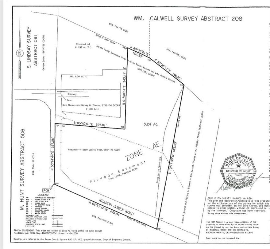 Want a place to build your Barndominium or just run away from home and enjoy  peaceful nature abutting the lake, this is your place. Tucked away at the end of the street, with no outlet. Raw Land. This only includes 5.24 Acres as shown on the survey in MLS supplements. Ag exempt. Motivated Seller.