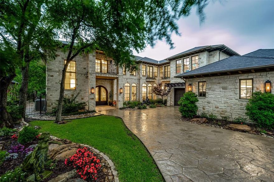 Nestled in the prestigious Shoal Creek neighborhood, this exquisite 6-bedroom, 8-bathroom transitional estate spans 8,535 square feet on a sprawling .86-acre heavily wooded lot, offering unparalleled privacy and natural beauty. Meticulously updated with timeless elegance, this home seamlessly blends classic style with modern sophistication, creating a luxurious country-in-the-city retreat. Step inside to discover a grand interior showcasing extensive updates, including rich hardwoods, custom millwork, and designer finishes throughout. The gourmet kitchen is a chef’s dream, featuring an open floor plan with built-in refrigerators, double ovens, a gas cooktop, and dual dishwashers, all framed by an oversized window with picturesque views of the lush grounds. The master suite is a serene sanctuary, complete with a fireplace, private balcony access, and a spa-inspired bath boasting a jetted tub, massive shower, dual vanities, and two generous closet spaces. Designed for grand entertaining, the home offers multiple large living spaces connecting to the expansive backyard. Outdoors, the double wooded lot shines with a large, heated diving pool, slide, separate spa, fire pit and ground-level trampoline. A rare opportunity to own a masterfully updated estate on one of the largest, most private lots in the area. 8,