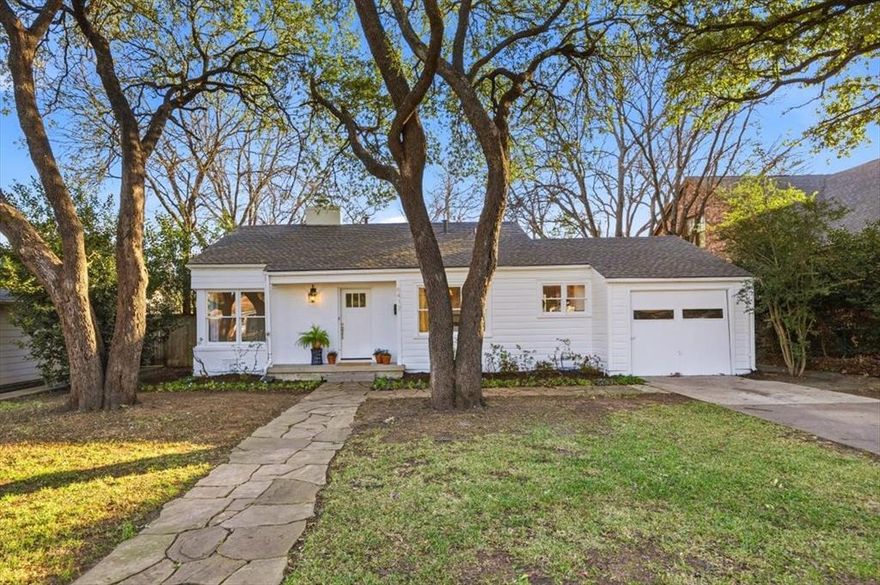 3 bed 2 bath, Charming Ridglea North cottage is ready for move in!  Notable features include , brand new roof, generous sized sunroom, beautifully refinished hardwood floors, wood-burning fireplace, timeless tile in kitchen and baths, fresh paint inside and out, eat-in kitchen and fresh landscaping. Wonderful yard offers mature shade trees, flagstone walkways and generously sized backyard. The desirable location within neighborhood makes for a short walk to the neighborhood Berney park, dining and shopping on Camp Bowie or easy access to I30. Book your showing today!