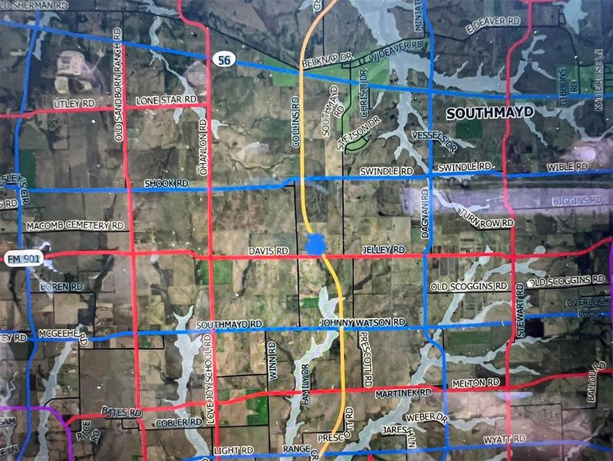 WOW. This working Ranch sits on just over 196 acres with two large ponds, multiple barns and Pastures. The proposed Route for the North Dallas Tollway slices right through this property which makes this a great Investment to buy and hold or to develop into much needed Housing. The Home has been given no value, but can be restored.