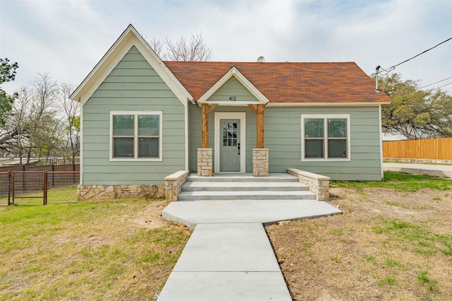 Step into this beautifully remodeled 3-bedroom, 1-bath home nestled in the heart of Hico, Texas. This adorable property perfectly blends vintage character with thoughtful updates, creating a warm and inviting space you'll love coming home to. From the moment you arrive, you'll notice the home's timeless appeal, complemented by fresh exterior finishes and welcoming curb appeal. Inside, the fully renovated interior boasts updated cabinets, floors, paint, appliances, HVAC, electrical and plumbing. The spacious living area flows seamlessly into a bright and functional kitchen perfect for everyday living or entertaining guests. Each of the bedrooms offers comfort and versatility, ideal for family, guests, or even a home office. The bathroom has been tastefully updated while maintaining the home's original charm. Situated on a generous corner lot with brand new Top Rail Pipe mixed with Horizontal Privacy Fencing showcases your backyard giving you the perfect spot to enjoy outdoor living, gardening, or simply relaxing under the Texas sky. Located in the quaint and historic community of Hico, you'll enjoy small-town living with convenient access to local shops, dining, and schools. Whether you're a first-time homebuyer, looking to downsize, or searching for a turnkey investment, this fully remodeled gem is a must-see. Don't miss your opportunity to own a piece of Texas charm with modern-day convenience!